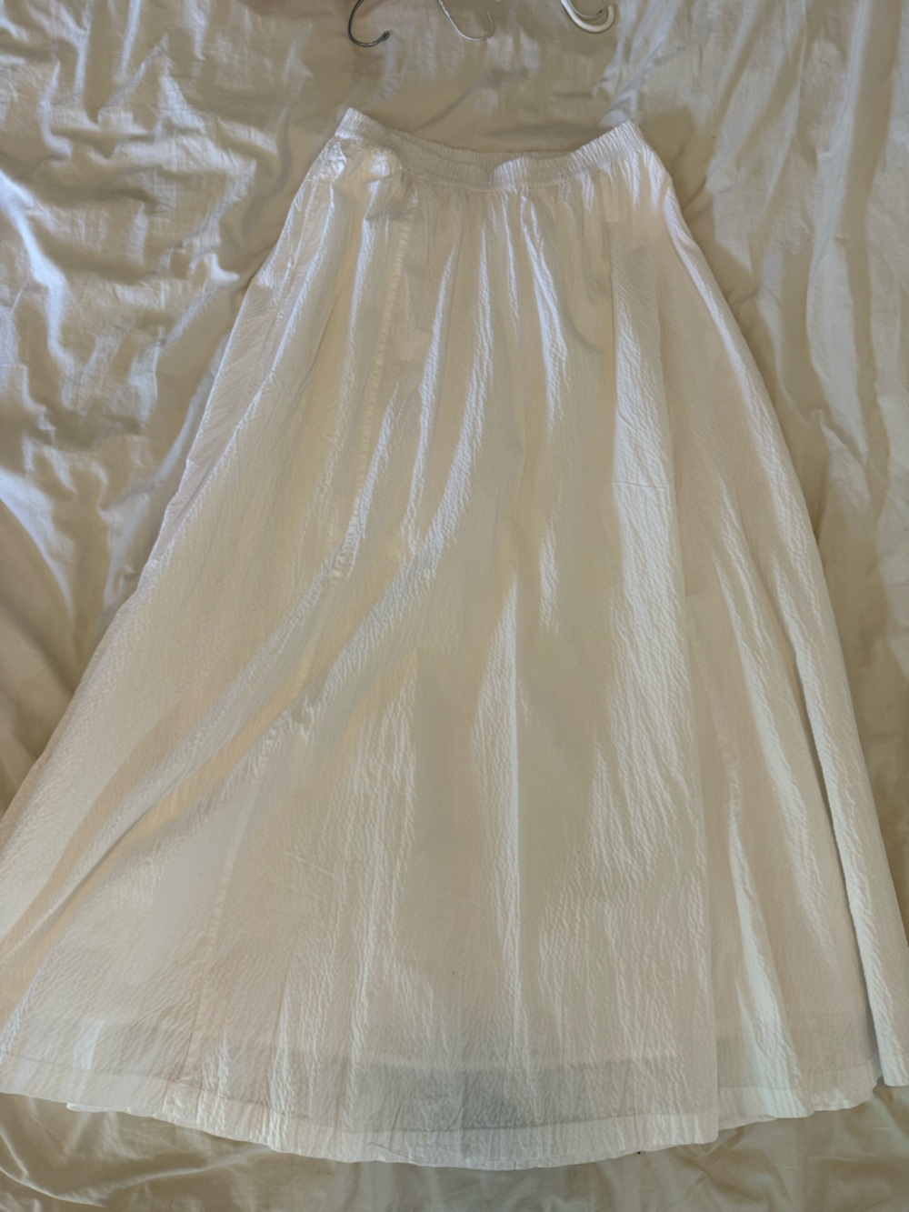 a new day White Maxi Skirt - Lightweight Flowing Full Length